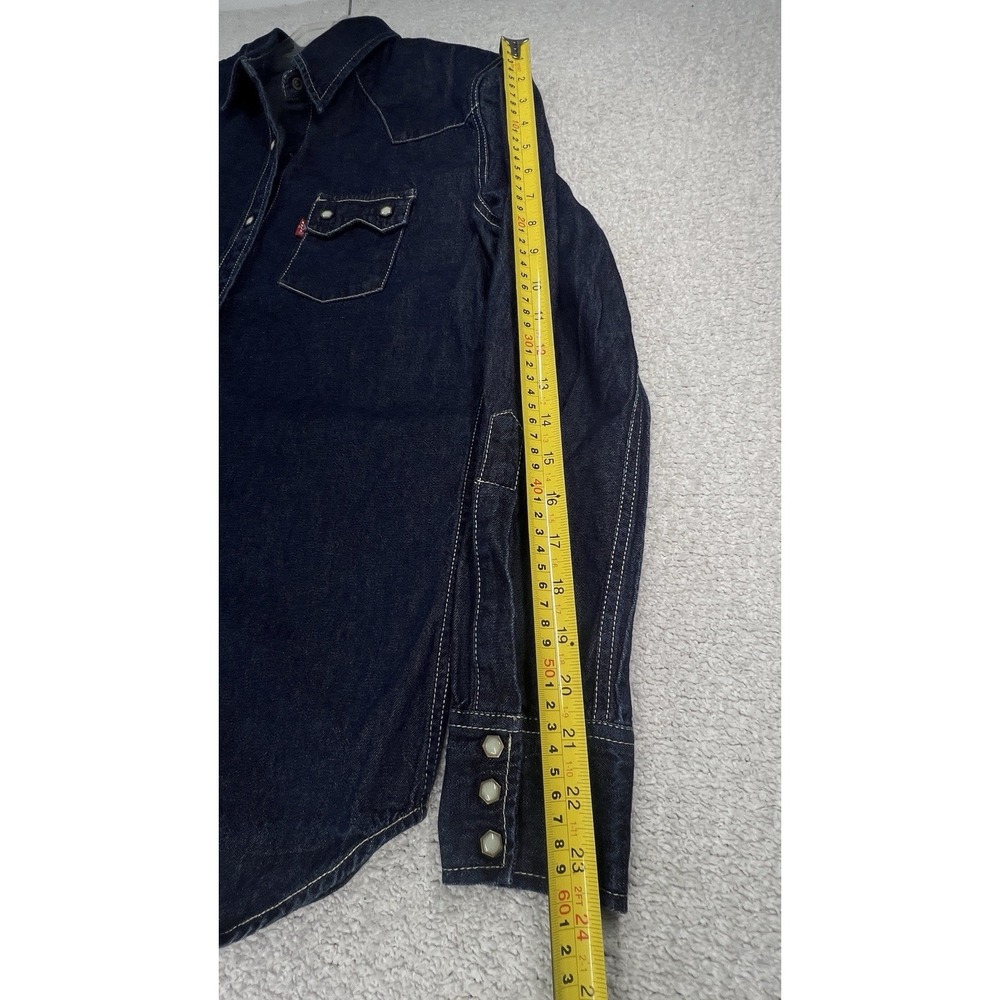 Levi's Shirt Mens L 1998 Universal Studios Wardrobe Denim Western Pearl Snap EUC - Picture 15 of 16